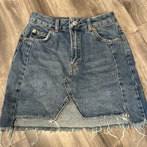 Topshop Moto Denim Skirt